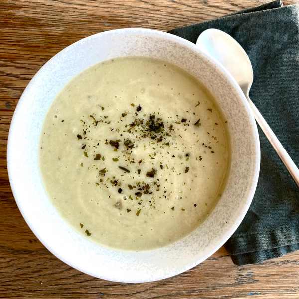 Cauliflower, parsnip and butterbean soup recipe using Achill Island Seaweed seaweed sea salt 