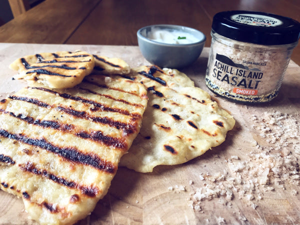 Chive and Garlic Flatbreads with Achill Island Smoked Sea Salt