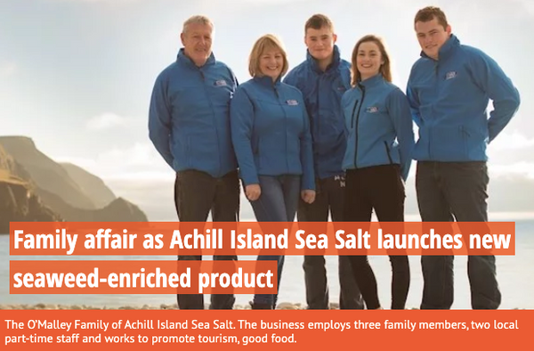 Irish Examiner Article on Achill Island Sea Salt 