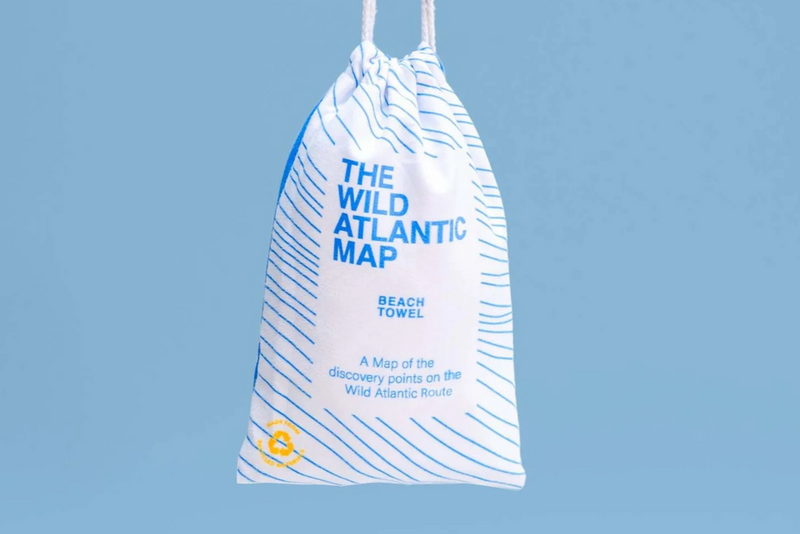 Wild Atlantic Map Beach Towel