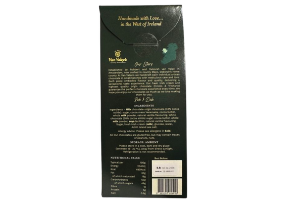 Back of a package product packaging with text and branding.