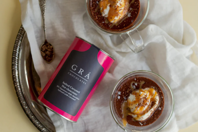 Salted caramel hot chocolate with Achill Island Sea Salt
